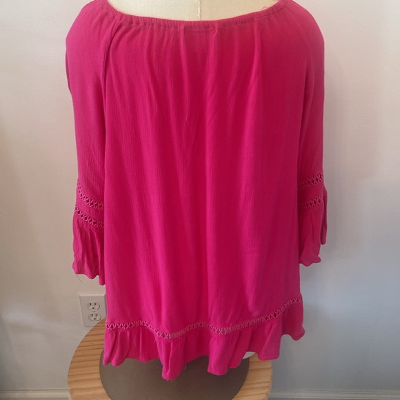 John Paul Richard Women's off-the-shoulder Top/blouse/shirt Bright Pink S Large - Picture 4 of 9
